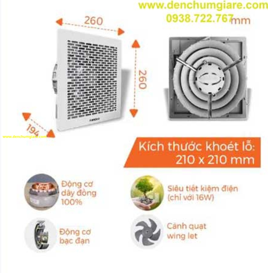 Quạt hút âm trần Nanoco NCV1520